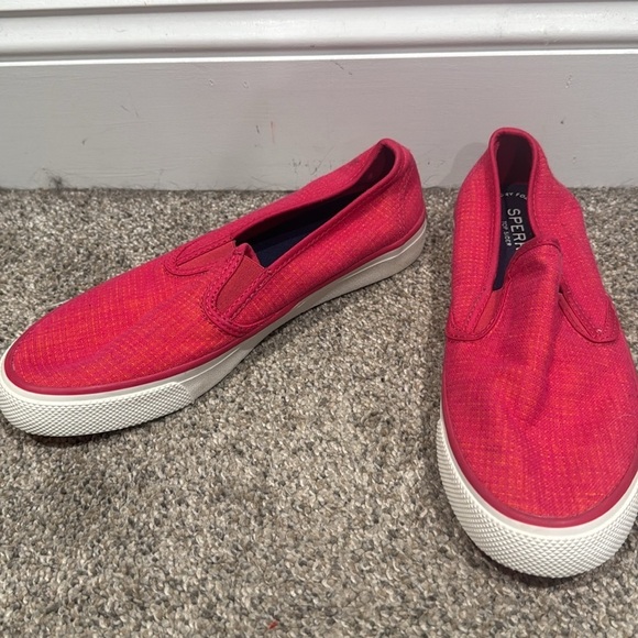 Sperry Pink Loafer Shoes with Elastic Stretch - Size 7.5 - Picture 4 of 7